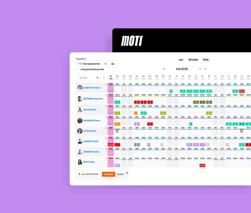 écran planning Moti®