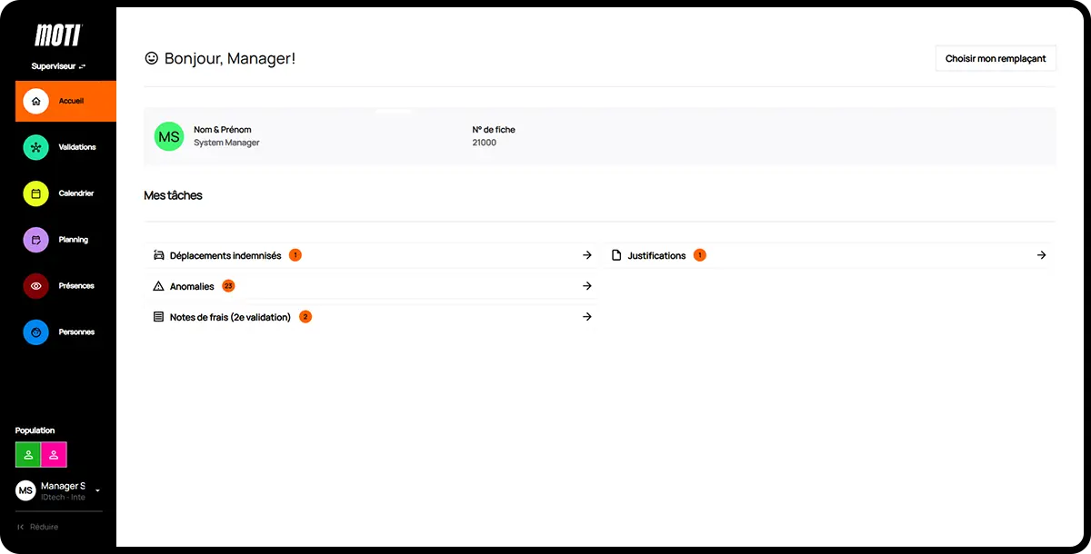 Logiciel Moti® - notes de frais
