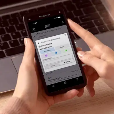 Utilisation de Moti® sur téléphone